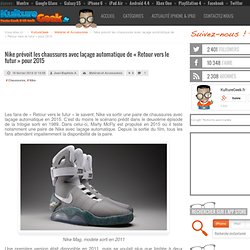 Nike prévoit les chaussures avec laçage automatique de « Retour vers le futur » pour 2015