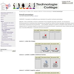 Portail automatique - Académie de Besançon Technologie Collège