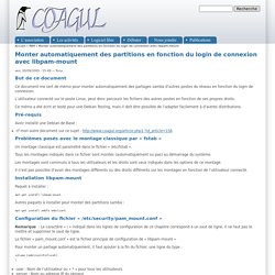 Monter automatiquement des partitions en fonction du login de connexion avec libpam-mount