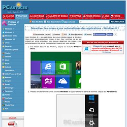 Désactiver les mises à jour automatiques des applications - Windows 8.1