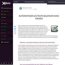 Automatiser les tests Selenium avec Maven