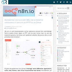 Automatisez vos flux avec n8n, une alternative opensource et gratuite de IFTTT ou de Zapier