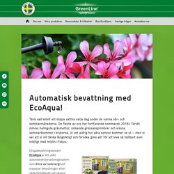 Automatisk bevattning med EcoAqua! - GreenLine