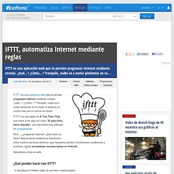 IFTTT, web para automatizar Internet mediante reglas