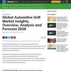 May 2021 Report on Global Automitive Grill Market Overview, Size, Share and Trends 2021-2026