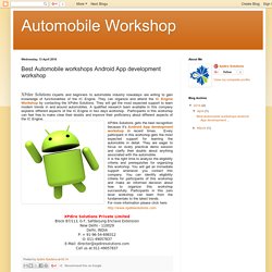 Automobile Workshop: Best Automobile workshops Android App development workshop