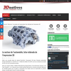 Le secteur de l'automobile, futur eldorado de l'impression 3D