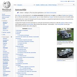 Automobile définition