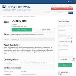 Quality Tire - Automotive - Business Directory