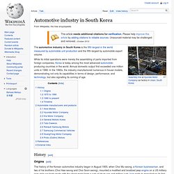 Automotive industry in South Korea
