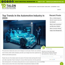 Top Trends In the Automotive Industry in 2020