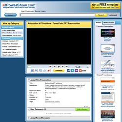 Automotive IoT Solutions PowerPoint presentation