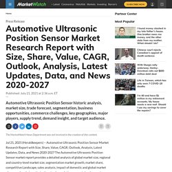 Automotive Ultrasonic Position Sensor Market Research Report with Size, Share, Value, CAGR, Outlook, Analysis, Latest Updates, Data, and News 2020-2027