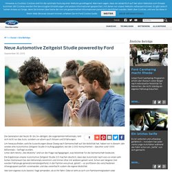 Social » Neue Automotive Zeitgeist Studie powered by Ford