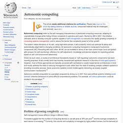 Autonomic Computing