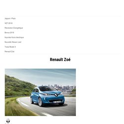 Renault ZOE : prix, autonomie, performances et fiche technique