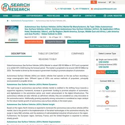 Autonomous Sea-Surface Vehicles (ASVs) Market Outlook to 2026 - Search4Research