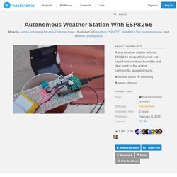 Autonomous Weather Station With ESP8266