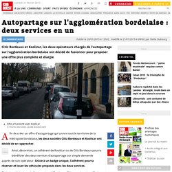 Autopartage sur l'agglomération bordelaise : deux services en un