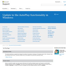 Aktualisieren Sie auf die AutoPlay-Funktionalität in Windows