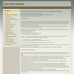 Autopoïèse Varela - Jean-Paul Gaillard