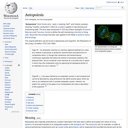 Autopoiesis