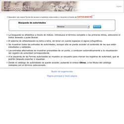 BNE - Autoridades (Biblioteca Nacional de España)