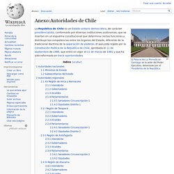 Anexo:Autoridades de Chile