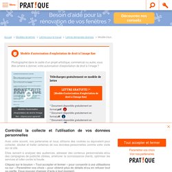 Modèle d'autorisation d'exploitation de droit à l'image fixe