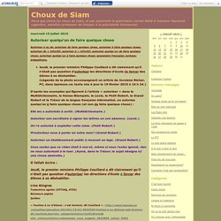 Autoriser quelqu'un de faire quelque chose - Choux de Siam