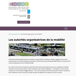 Les autorités organisatrices de la mobilité – Gart