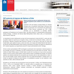 ISP autorizó el ingreso de Sativex a Chile