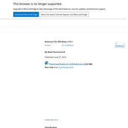 Autoruns for Windows