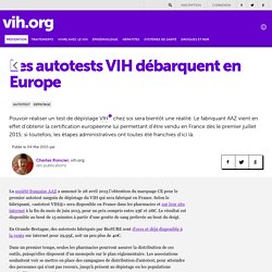 Les autotests VIH débarquent en Europe