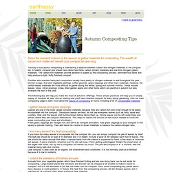Autumn Composting Tips