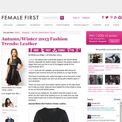 Autumn/Winter 2013 Fashion Trends: Leather