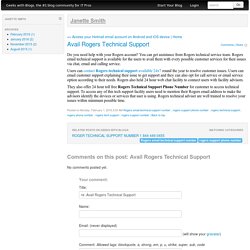 Avail Rogers Technical Support