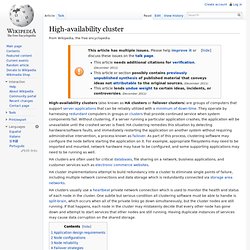 High-availability cluster