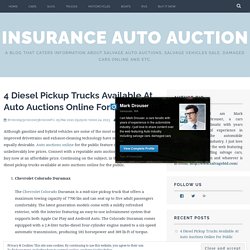 4 Diesel Pickup Trucks Available At Auto Auctions Online For Public – Insurance Auto Auction
