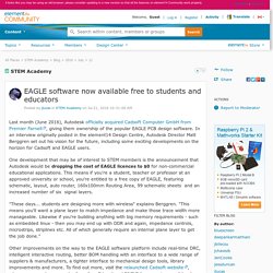 STEM Academy: EAGLE software now available free...