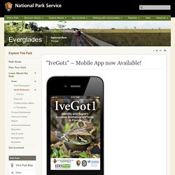 NATIONAL PARK SERVICE 29/11/11 "IveGot1" – Mobile App now Available!
