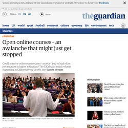 Open online courses – an avalanche that might just get stopped