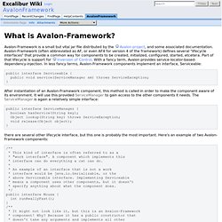 AvalonFramework - Excalibur Wiki