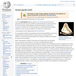 Avant-garde (art)