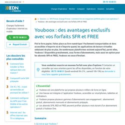 Youboox : des avantages exclusifs avec vos forfaits SFR et FREE