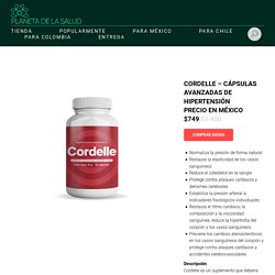 Cordelle Tableta. Avanzadas de hipertensión. Precio