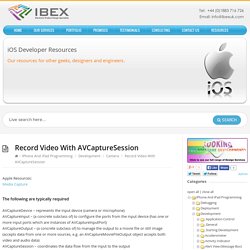 Record Video With AVCaptureSession – iOS Developers