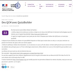 Des QCM avec QuizzBuilder – DANE Bordeaux