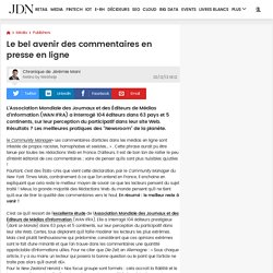 Le bel avenir des commentaires en presse en ligne