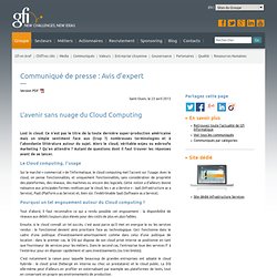 L'avenir sans nuage du Cloud Computing - Communiqué de presse - Gfi